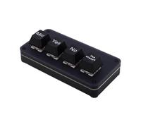 MENDUNER Tastiera Macro Programmabile, 4 Tasti Meccanici, Input Vocale | ABS, Wireless 2.4G, Microfono Integrato, Programmazione AI, Sintesi Vocale, Batteria Li da 200 MAh, compatibilità Tastiera