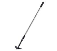 MENDUNER Zappa da Giardino Triangolare Telescopica, Sarchiatore con Manico Lungo Regolabile con Testa in Acciaio al Carbonio, Strumento di Coltivazione Resistente alla Ruggine per