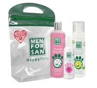 MENFORSAN Confezione Igiene e Bellezza, Shampoo Balsamo, 300 ml, Colonia Fragola 125 ml, Shampoo in Schiuma per Cani e Gatti 200 ml, Ricco Aroma di Fragola