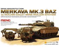 Meng Models Merkava Mk III BAZ Israeli MBT with Nochri Dalet Mineroller, 1/35 Sc