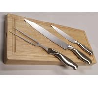 MENG - SET TAGLIERE IN LEGNO APRIBILE CON 2 COLTELLI PER CARNE E UN FORCHETTO...