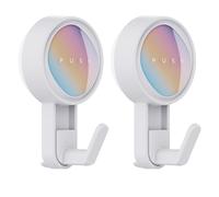 MENGCOOL Ganci Ventosa, 2 Pezzi Nuovo Gancio Ventosa Bagno, Ganci a Ventosa Senza Foratura, Super Portante 10 kg per Asciugamani, Adatto per Vetro e Piastrelle - Gancio Sottile