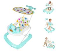 MENGDA 5 in 1 Girarrosto pieghevole per bambini, youpala, facile da piegare, girello multifunzione, luci e musica, 5 altezze regolabili, a partire da 6 mesi