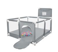 MENGDA Parco Bambino, 126X126cm Parco, Parco Bambino Modulabile, Parco Per Bambini In Età, Parco Per Bambini Per La Casa, Viene fornito con 50 palle oceaniche e quattro ventose