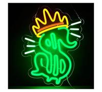 MENGE Lampada segnaletica Insegna Al Neon A Forma Di Dollaro, Luce LED Dimmerabile USB Per Birreria, Ristorante, Pub, Feste, Negozi, Negozi, 38cmx29cm