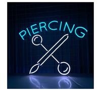 MENGE Lampada segnaletica Insegna Al Neon A LED Dimmerabile Piercing Per Salone Di Tatuaggi, Studio Di Artisti, Stanza, Negozio, Festival, Hotel, Decorazione Da Parete, 50cm