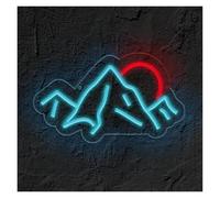 MENGE Lampada segnaletica Insegna Al Neon Con Luce Dimmerabile Per Alba, Tramonto, Montagna, Caverne Dell'uomo Matrimonio, Soggiorno, Festa, Bar, Decorazione 31cmx36cm