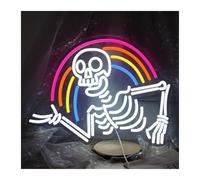 MENGE Lampada segnaletica Insegna Al Neon Con Scheletro Arcobaleno Per Feste, Camere Da Letto, Caverne Per Uomini, Sala Giochi, Decorazione 45.6x35cm