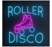 MENGE Lampada segnaletica Insegna Al Neon Con Scritta Roller Disco Skate, Decorazione Da Parete Per La Stanza Dei Giocatori, Per Bar, Cameretta, Hotel,giochi, Feste, 58cm