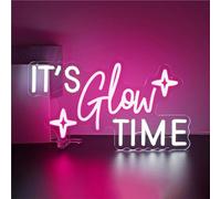 MENGE Lampada segnaletica Insegna Al Neon It's Glow Time Con Luce LED USB E Interruttore Dimmerabile Per Camera Da Letto Club Feste Bar Negozi Decorazioni Da Parete 42.5cmx27.8cm