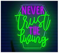 MENGE Lampada segnaletica Insegna Al Neon Non Fidarti Mai Della Camera Dei Segreti Per Feste, Decorazione Per La Casa Spettrale 48X40.7cm