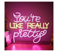 MENGE Lampada segnaletica Insegna Al Neon You're Like Really Pretty Con Luce A Forma Di Cuore Dimmerabile Per Camera Da Letto Feste Bar Romantico Decorazione Da Parete 40cmx30cm
