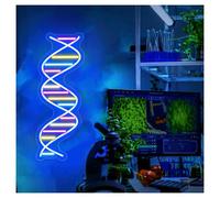 MENGE Lampada segnaletica Luci Al Neon A Doppia Elica Del DNA Con Luminosità Regolabile, Adatte Per Decorazioni Da Parete Per La Casa, 15cmx40cm