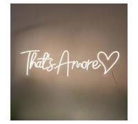 MENGE Luci al Neon Da Parete Insegna Al Neon That's Amore Per Matrimonio, Decorazione Da Parete Per Interni, Personalizzata, Per Coppia, Festa, Soggiorno,41cmх26cm