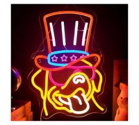 MENGE Luci al Neon Da Parete La Luce Al Neon Circus Puppy Porta Gioia E Sorpresa Infinite Nella Stanza Dei Tuoi Bambini, Nella Sala Giochi O Nello Spazio 38.5x28cm
