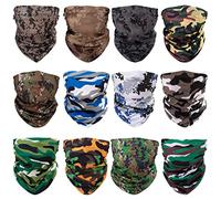 MengH-SHOP Camouflage Maschera Senza Cuciture Multifunzione Copricapo Microfibra Moto Elastico Bandana Antivento Protezione UV 12 Pezzi
