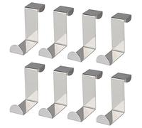 MengH-SHOP Ganci per Porte in Acciaio Inossidabile Reversibili Gancio Sopraporta Ganci per Appendere a Forma di Z per Ante Standard e Guardaroba e Armario 8 Pezzi
