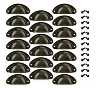 MengH-SHOP Maniglia del Cassetti Maniglie Conchiglia Vintage Shell Manopole del Porta Cassetto per Ante di Armadietti e Cassetti da Cucina 20 Pezzi Bronzo