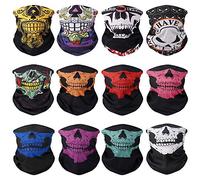 MengH-SHOP Maschera Teschio Senza Cuciture Multifunzione Copricapo Microfibra Moto Elastico Bandana Antivento Protezione UV 12 Pezzi