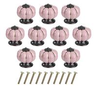 MengH-SHOP Pomolo per Mobile di Zucca Pomelli per Porta Ceramica Maniglia per Armadietto con Viti per Porte Armadietti Cassetti e Guardaroba Accessori Mobili 10 Pezzi Rosa