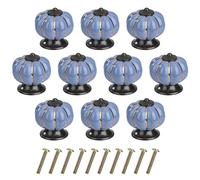 MengH-SHOP Pomolo per Mobile di Zucca Pomelli per Porta Ceramica Maniglia per Armadietto con Viti per Porte Armadietti Cassetti e Guardaroba Accessori Mobili 10 Pezzi Blu