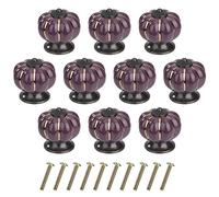 MengH-SHOP Pomolo per Mobile di Zucca Pomelli per Porta Ceramica Maniglia per Armadietto con Viti per Porte Armadietti Cassetti e Guardaroba Accessori Mobili 10 Pezzi Viola