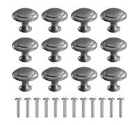 MengH-SHOP Pomolo per Mobile Rotondo Pomelli per Porta Maniglia per Armadietto con Viti per Porte Armadietti Cassetti e Guardaroba Accessori Mobili 30mm Grigio Scuro 12 Pezzi