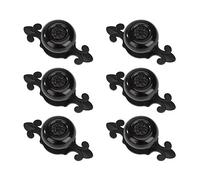 MengH-SHOP Pomolo per Mobile Rotondo Pomelli per Porta Vintage Maniglia per Armadietto con Viti per Porte Armadietti Cassetti e Guardaroba Accessori Mobili 6 Pezzi Nero