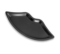 MengH-SHOP Vassoio Decorativa Piatto di Stoccaggio in Acciaio Inossidabile Forma delle Labbra Organizzatore per Gioielli Cosmetici Candela Tè Snack, Nero