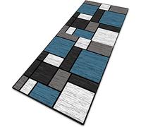 MENGH Tappeti Bagno Antiscivolo Lavabile Disegno Geometrico 3D, Spessore 6 mm, Geometrico Tappeto Runner per Cucina e Bagn, Soggiorno, corridoio 90x100cm