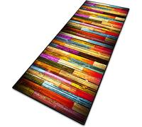 MENGH Tappeto Moderno Salotto Lavabile Antiscivolo Disegno Geometrico 3D, Spessore 6 mm, Passatoia Zerbino per Cucina e Bagn, Soggiorno, corridoio 40x240cm