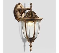 Mengjay E27 Lampade da Esterni Impermeabile Appliques da Esterni Vetro Impermeabile in Alluminio Lampada da Parete per Esterno Per Illuminazione Di Esterni Luce Parete Corridoio Applique (B)