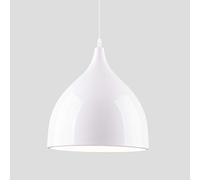 Mengjay E27 Metallo Moderna Industriale Lampadario Illuminazione a Sospensione Moderno Metallo e Illuminazione a Sospensione Lampadario Plafoniera in Alluminio (Bianco)