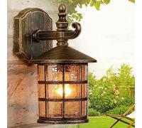 Mengjay Impermeabile Lampada da parete classica/Lampada per esterni/Lanterna per Giardino per lampada in vetro Lampada da esterno Porta impermeabile Balcone Villa Lampada da esterno (D)