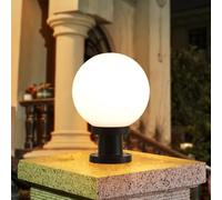 Mengjay Lampada a sfera da terra per esterno illuminazione per giardino luce a palla decorativa con portalampada per lampadine led E27 IP44 (20cm)