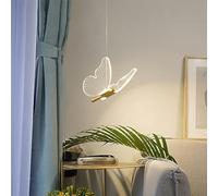 Mengjay Lampada a Sospensione LED Moderno,Lampada da Soffitto Creativo Farfalla Lampadario,Plafoniera Cameretta Bambini,Lampadario da Tavolo da Pranzo,Lampadario a Soggiorno (B, Testa singola)
