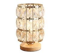 Mengjay Lampada da comodino in cristallo,Lampada da Tavolo Decorativa/Lampada da Notte/Lampade da Tavolo,Lampada da Tavolo in Cristallo,lampada da scrivania per Camera da Letto, Soggiorno, Cucina