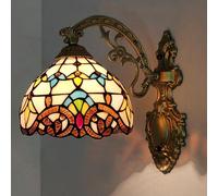 Mengjay Lampada da parete Retrò per interni in stile retrò applique vintage industriale lampada da parete paralume retrò lampade cupola lampada E27 (A)