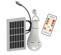 Mengjay Lampadina a LED ad energia solare, lampada a sospensione portatile Lanterna a tenda ricaricabile con timer Illuminazione a distanza per l'escursione di campeggio all'aperto Emergenza