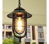 Mengjay Lanterna Esterno Pendente Alluminio Plafoniera Stile Rustico E27,Lampadario da giardino,Lampadari Per Esterni/Interni Corridoio Balcone Gazebo Illuminazione