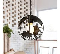 Mengjay Moderna Lampada a Sospensione Vintage Industriale Iron Art Lampada a Pendente a Gabbia in Metallo,Retro Paralumi a filo con Montaggio a filo,Bar,Soggiorno