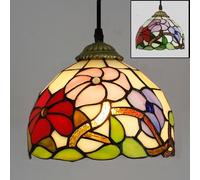 Mengjay Style Pendant Lights Baroque Mediterranean Creative Stained Glass Chandelier Hanging Lamps 20cm