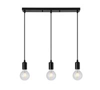 Mengjay Trade 3-testa Lampada a Sospensione Vintage Edison Soffitto Apparecchio a Sospensione E27 Industrial Light Lampada Nero Regolabile Lampadario per sala da pranzo