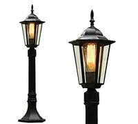 Mengjay Trade E27 Lampada da Esterno a Colonna Impermeabile, Lampione da Terra per Giardino, Prato e Walkways