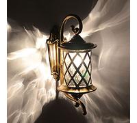 Mengjay Trade Lampada da parete da esterno rustica in nero antico IP44 E27 fino a 60W 230V lampada da parete da esterno resistente alle intemperie. (Stile A) (Stile B)