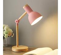 Mengjay Trade Lampada da Scrivania LED E27 con Braccio Girevole, Lampada da Tavolo, lampada da notte,Lampade da Comodino Classica per Lettura, Studio, Officio, Lampadina non Inclusa,Rosa