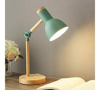 Mengjay Trade Lampada da Tavolo Nordic Moderna per Camera da Letto con Protezione per gli Occhi, Lampada da Scrivania Industriale Regolabile E27 Luce Notturna per Bambini Studio Ufficio (Verde)