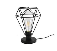 Mengjay Trade Lampada da tavolo Vintage Stile Gabbia in Ferro, Lampada da Scrivania Industriale con Cavo, E27 Illuminazione Decorativa, Luce Notturna per Soggiorno Camera da Letto Ufficio