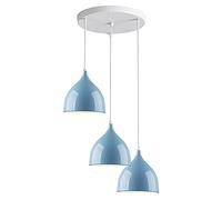 Mengjay Trade Lampadario Moderno LED, creativo Plafoniera,Semplice moderno Lampada a Sospensione da Soffitto Metallo Luce A Soffitto Montaggio Modello Vintage Industriale Attacco E27 (Blu)