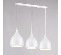 Mengjay Trade Lampadario Moderno LED, creativo Plafoniera,Semplice moderno Lampada a Sospensione da Soffitto Metallo Luce A Soffitto Montaggio Modello Vintage Industriale Attacco E27 (Bianco)